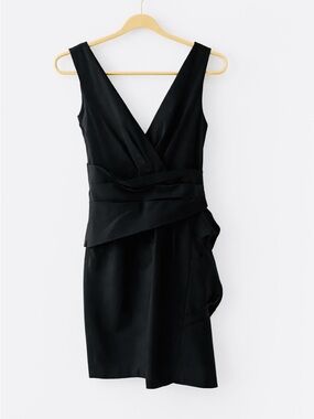 Black sleeveless Cynthia Steffens dress